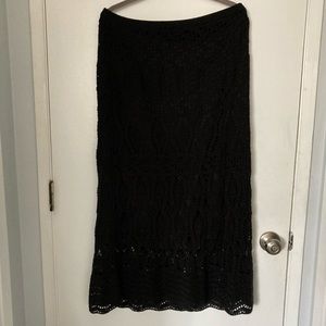 Dialogue the New Language of Style black crochet skirt Boho Bohemian Festival